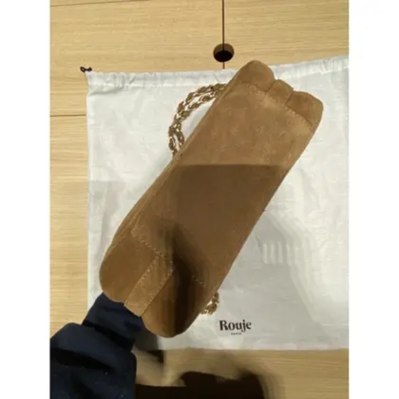 Rouje Mickey Tan suede handbag - Picture 4 of 6